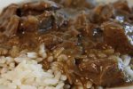 Beef Tips over Rice